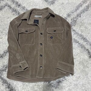 Boys Abercrombie Tan Corduroy button down